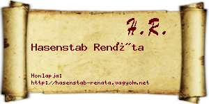Hasenstab Renáta névjegykártya
